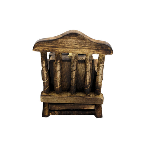 Natriel Wooden Rocking Chair Coasters